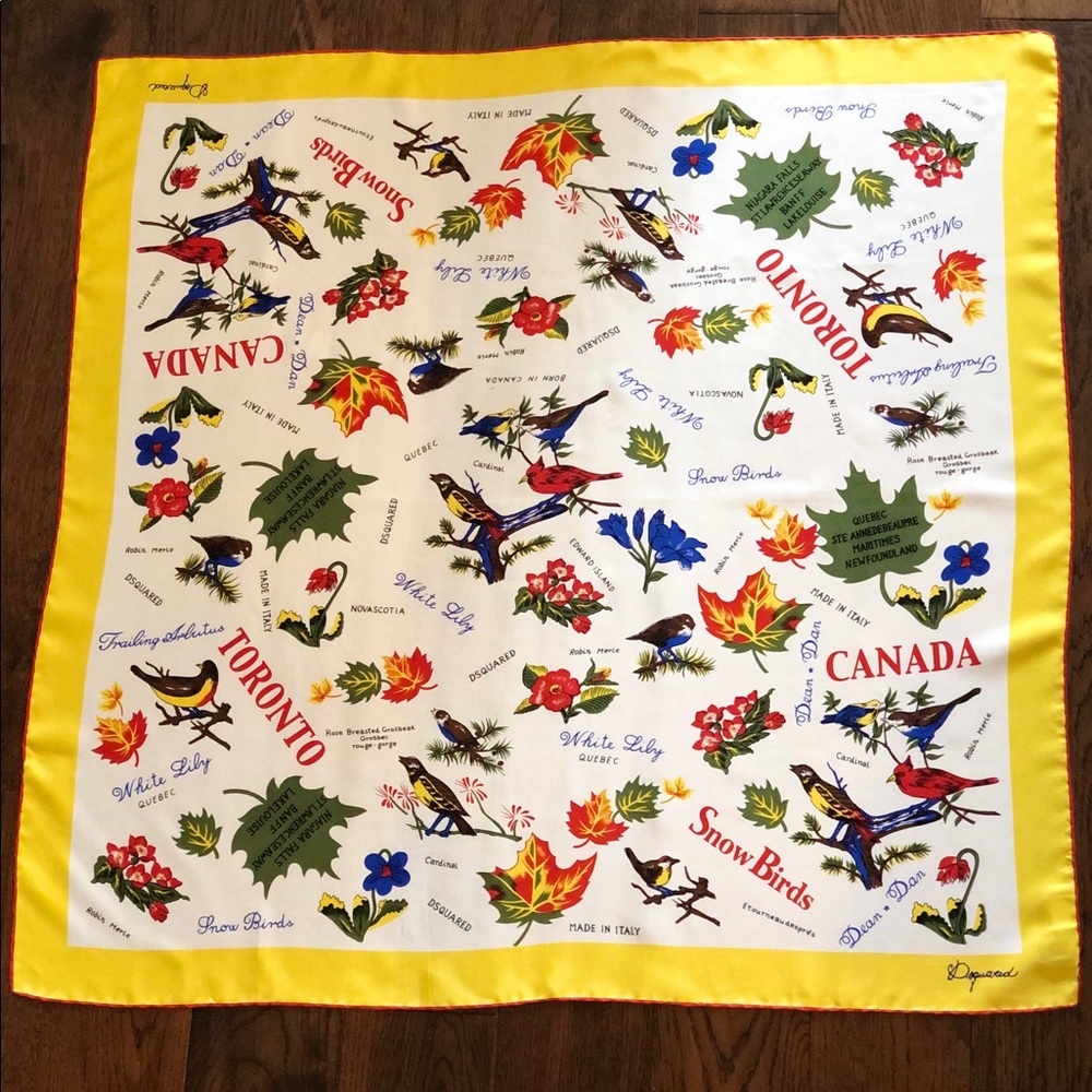 DSQUARED2 silk twill scarf